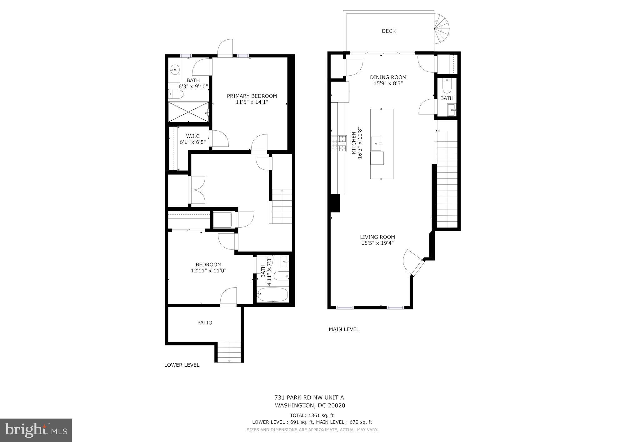731 Park Road Northwest, Unit A Washington, DC 20010 - Photo 33 of 33 Floor Plan