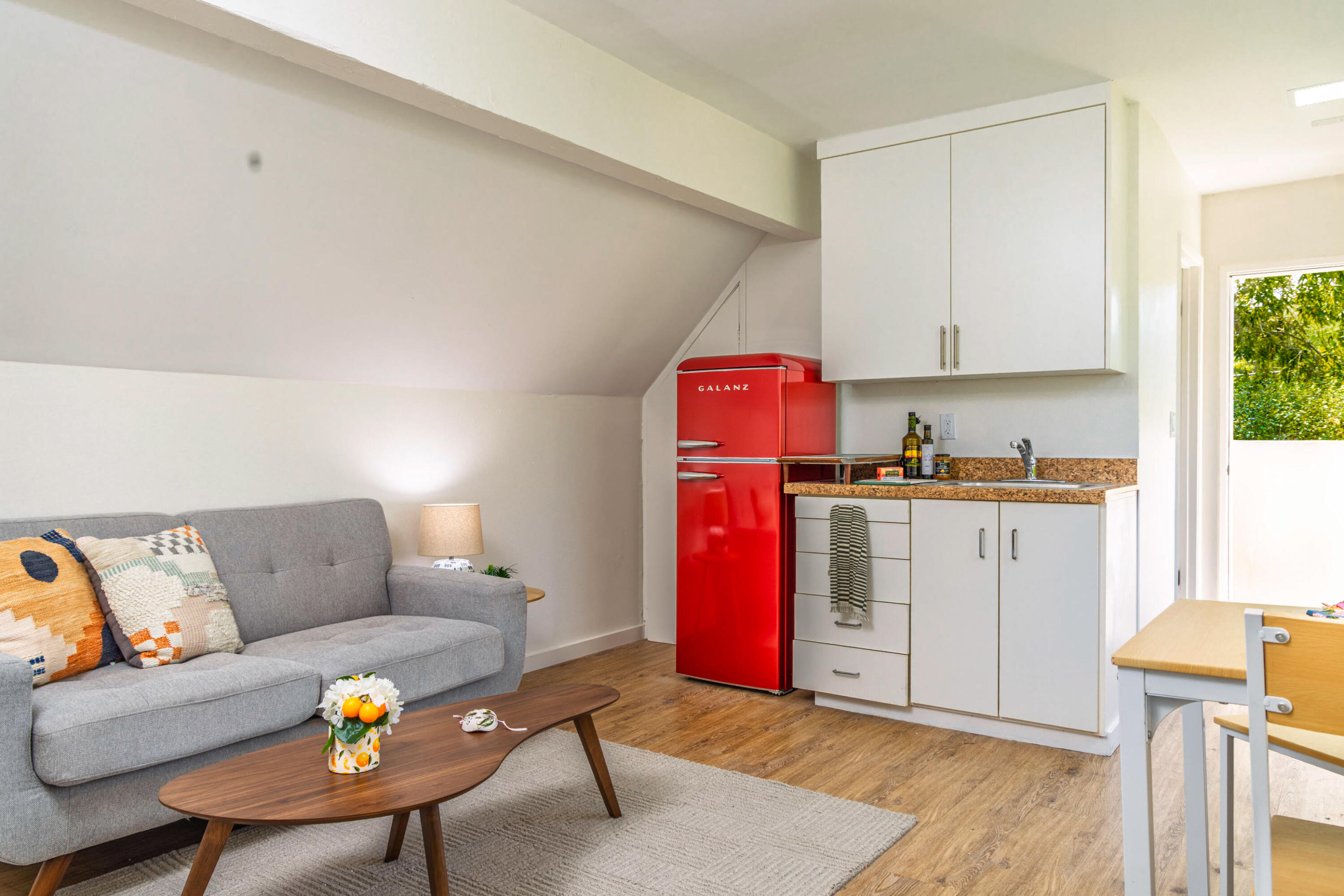 520 Barker Pass Road Santa Barbara, CA 93108 - Photo 21 of 46 West Studio Living/Kitchen