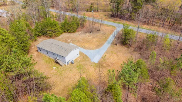 a view of a swimming pool with an outdoor space