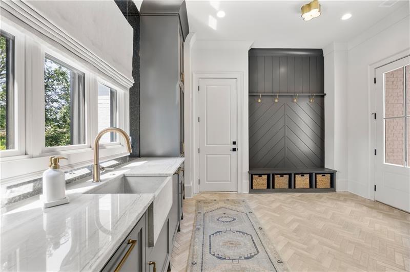 3940 Cottage Park Alpharetta, GA 30004 - Photo 33 of 76 a kitchen with granite countertop a sink and a refrigerator