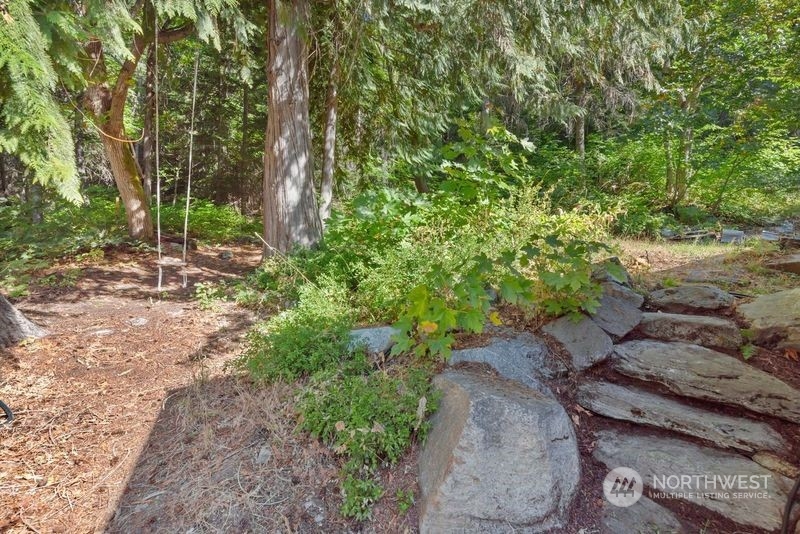 23510 White River Road Leavenworth, WA 98826 - Photo 9 of 39 a view of a yard with plants and large trees