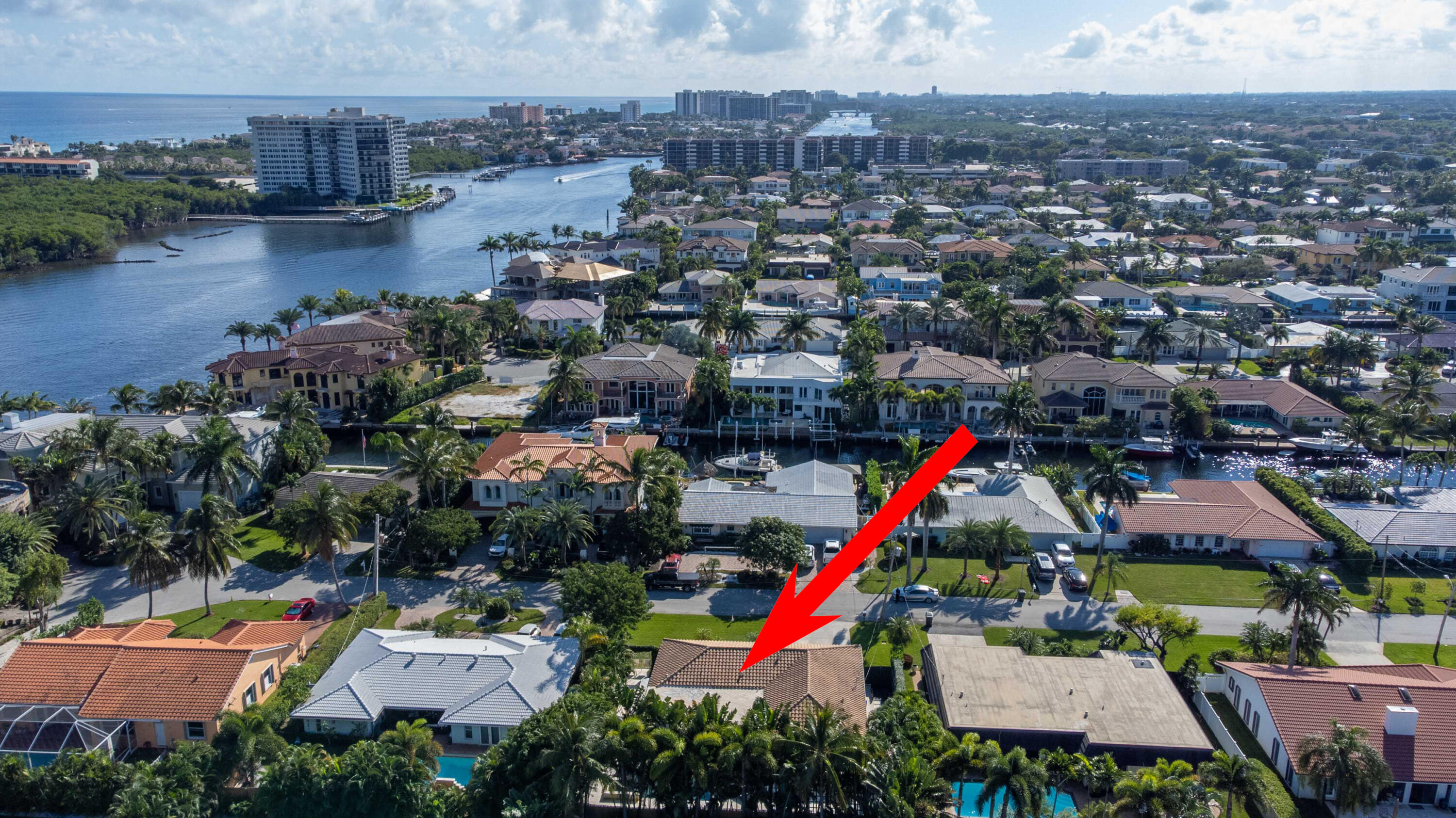 855 Berkley Street Boca Raton, FL 33487 - Photo 30 of 31 an aerial view of a houses with a swimming pool