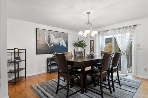 980 North Main Street Raynham, MA 02767 - Photo 5 of 29 a dining room with furniture a rug and a chandelier