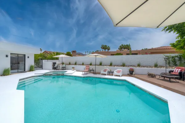 a house view with a seating space