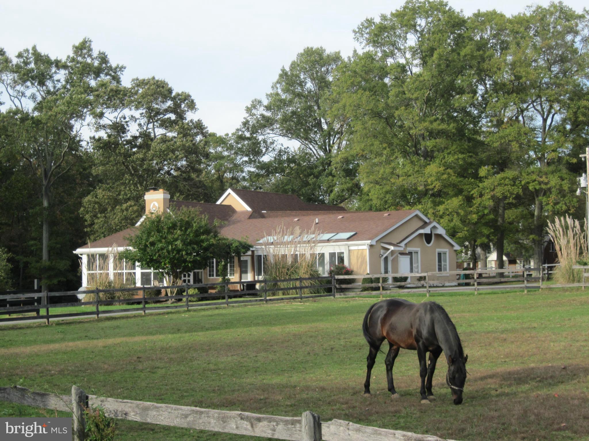 a front view of a house with a yard table and chairs