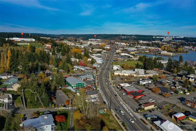 an aerial view of a city