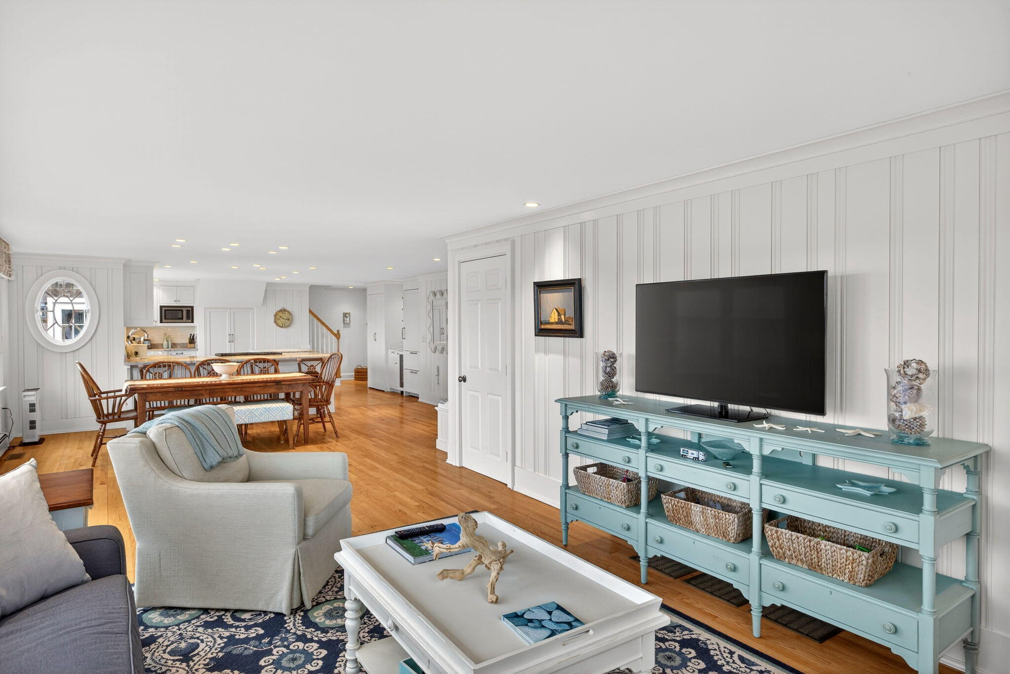 346 Morris Island Road Chatham, MA 02633 - Photo 16 of 33 a living room with furniture and a flat screen tv