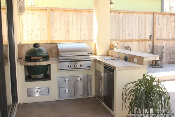 a view of a backyard with plants