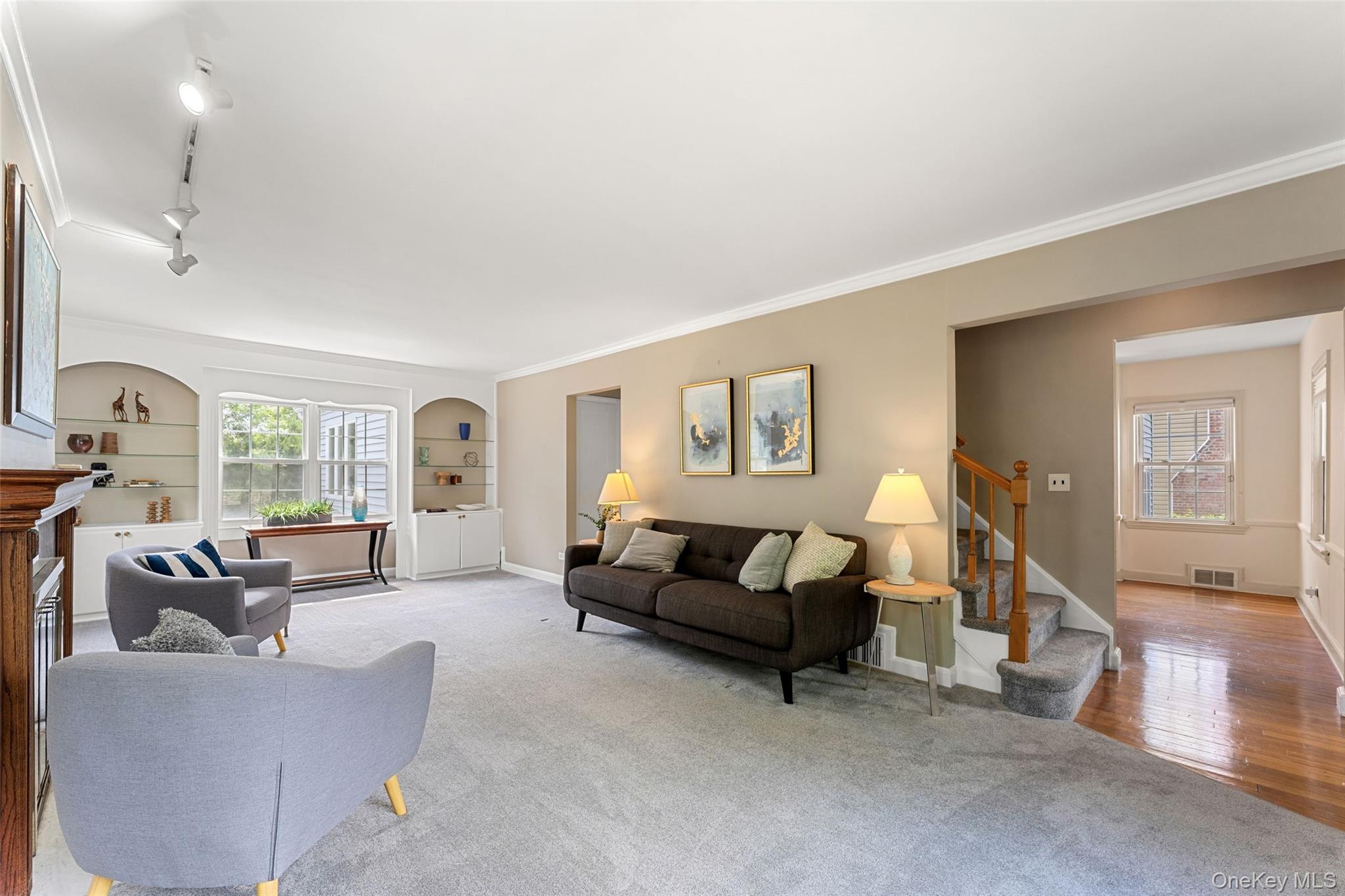 434 California Road Bronxville, NY 10708 - Photo 11 of 23 Formal living room with woodburning fireplace