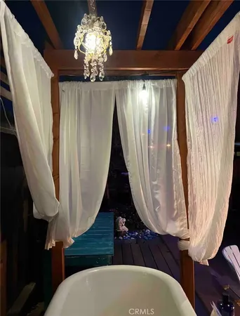 a view of lake from sunset