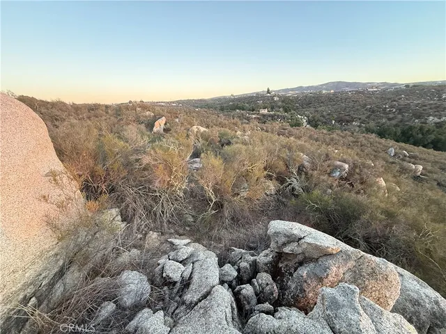 a view of a city with lush green forest