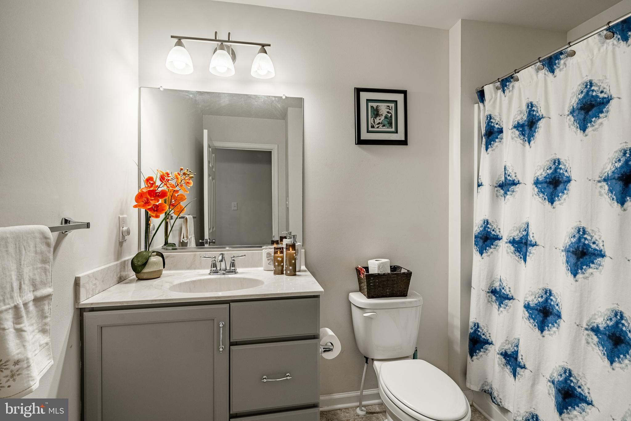 25 North Tompkins Square Downingtown, PA 19335 - Photo 18 of 53 a bathroom with a sink vanity mirror and toilet