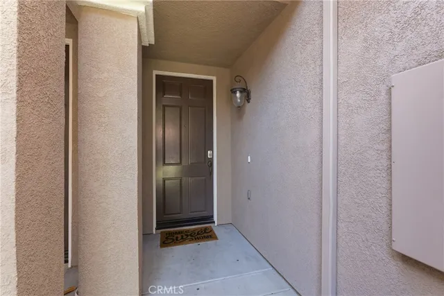 a view of an front door