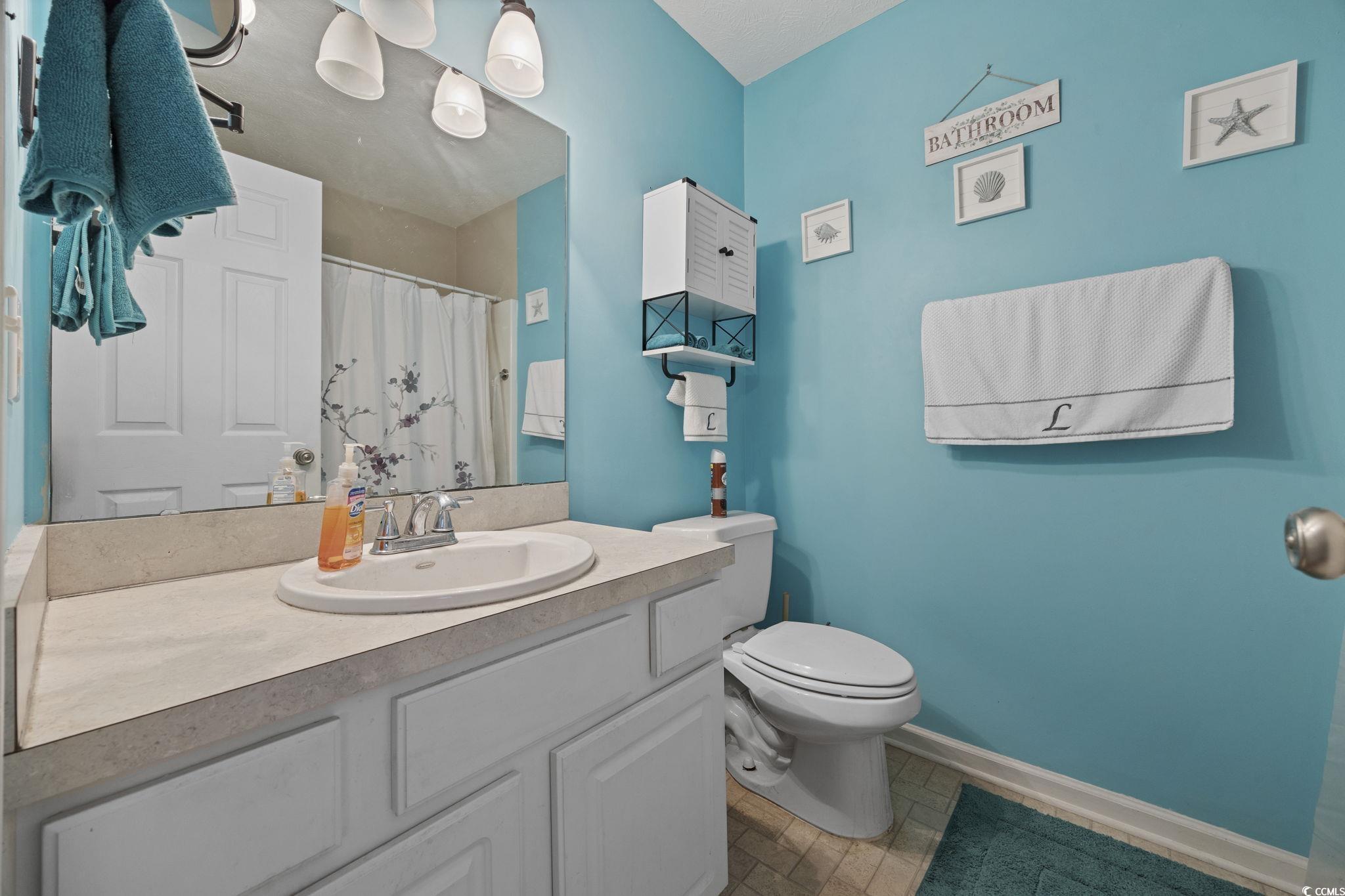 2902 Silverleaf Circle Loris, SC 29569 - Photo 16 of 38 Bathroom with curtained shower and vanity