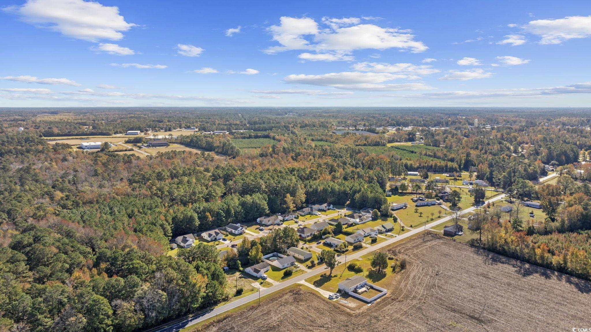 2902 Silverleaf Circle Loris, SC 29569 - Photo 32 of 38 Aerial view of property's location featuring a forest and nearby suburban area