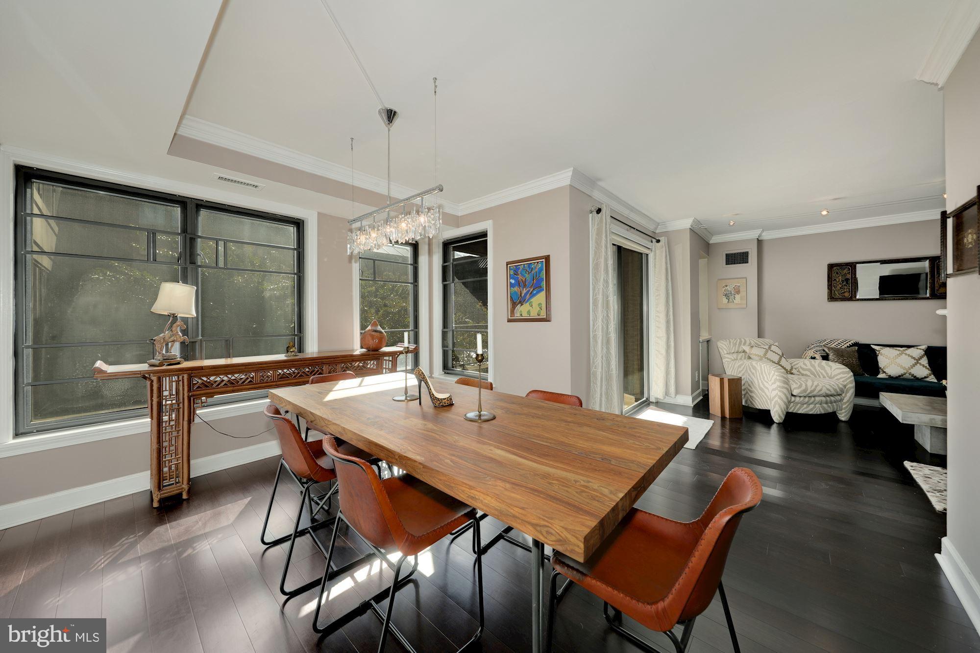1080 Wisconsin Avenue Northwest, Unit 2001 Washington, DC 20007 - Photo 11 of 27 Dining & Living Areas, Large Windows