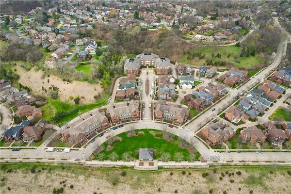 an aerial view of a building