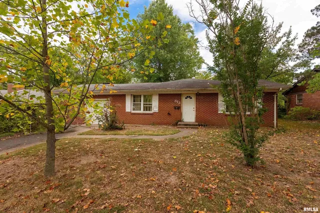 a house with trees in front of it