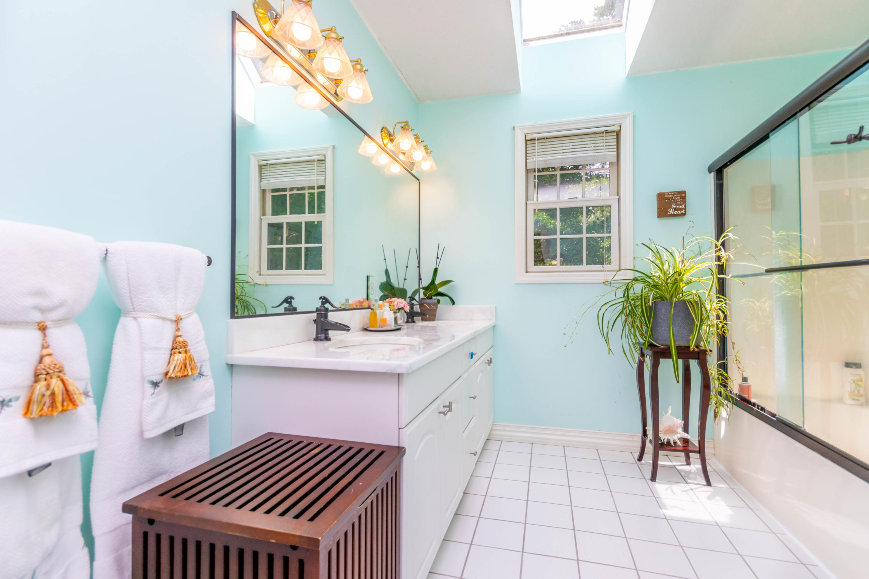 131 Bullivant Farm Road Marion, MA 02738 - Photo 26 of 36 Upstairs hall bath with double vanity