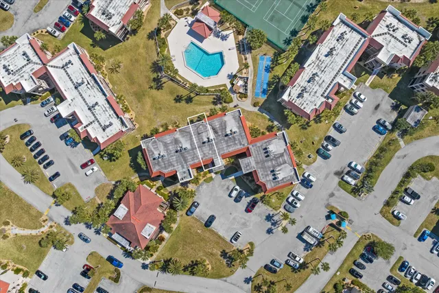 an aerial view of a city