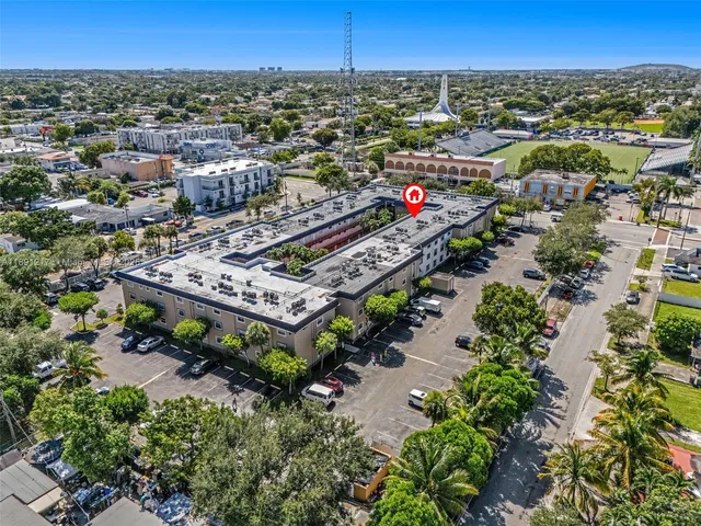 an aerial view of a city with lots of residential buildings