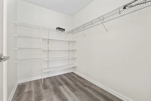 a view of a room with empty racks