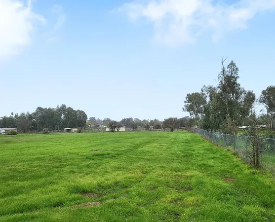 a view of a lush green field