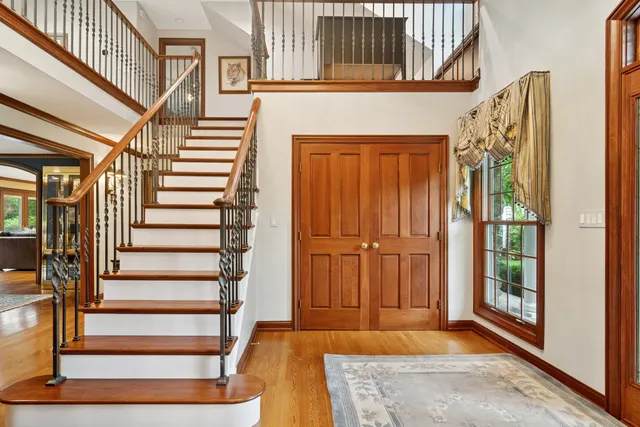 a view of a yard with a slide