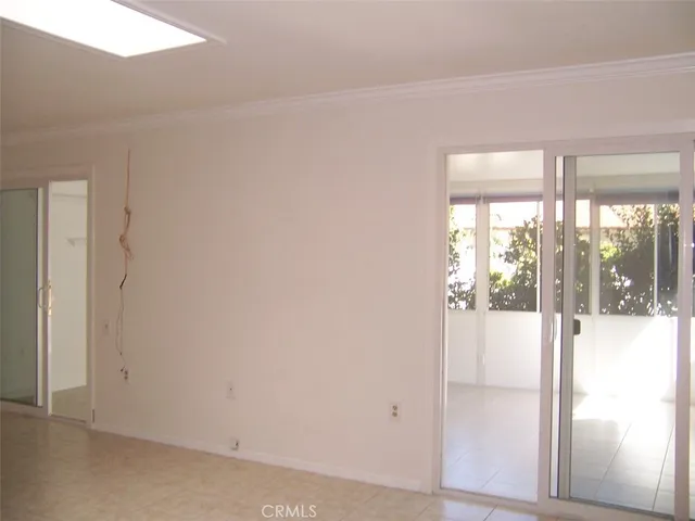 a view of a glass door