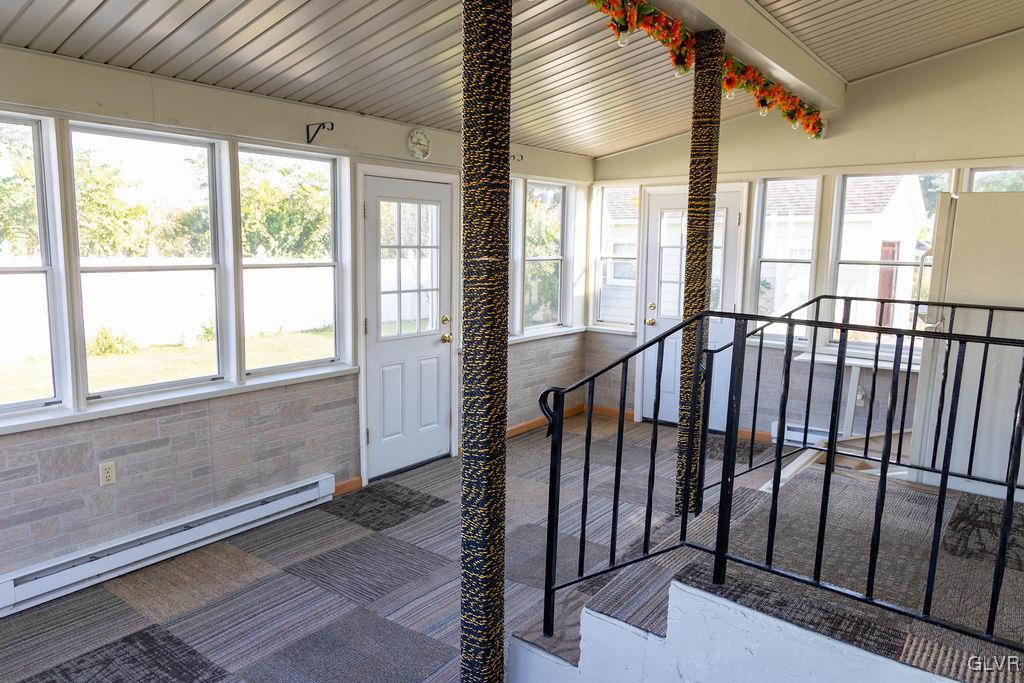 574 Bangor Road Easton, PA 18040 - Photo 31 of 39 a view of staircase with a floor to ceiling window