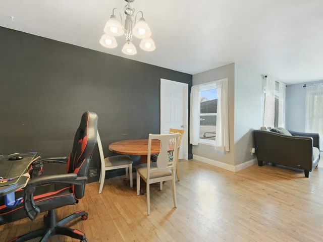 a workspace with wooden floor