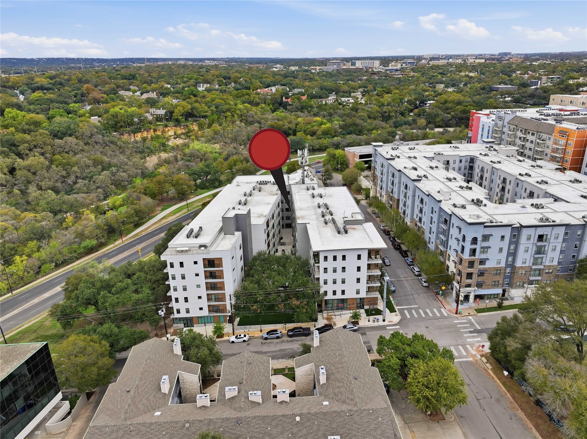 2500 Longview Street, Unit 219 Austin, TX 78705 - Photo 18 of 40 a view of a city that has tall buildings