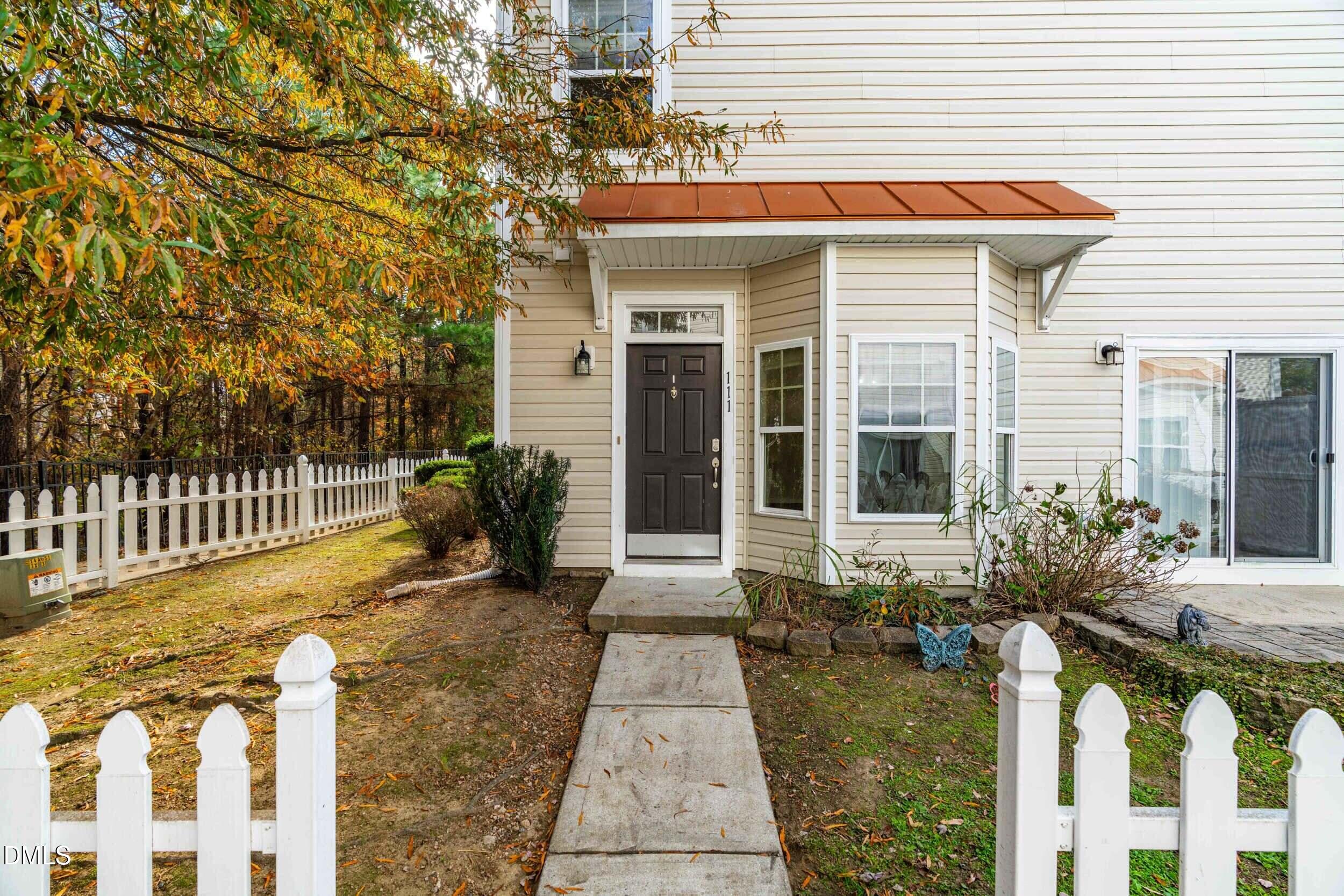 a front view of a house
