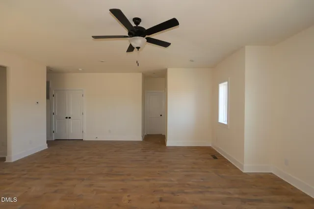 an empty room with a window