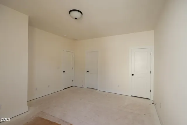 a view of a small space with a fan