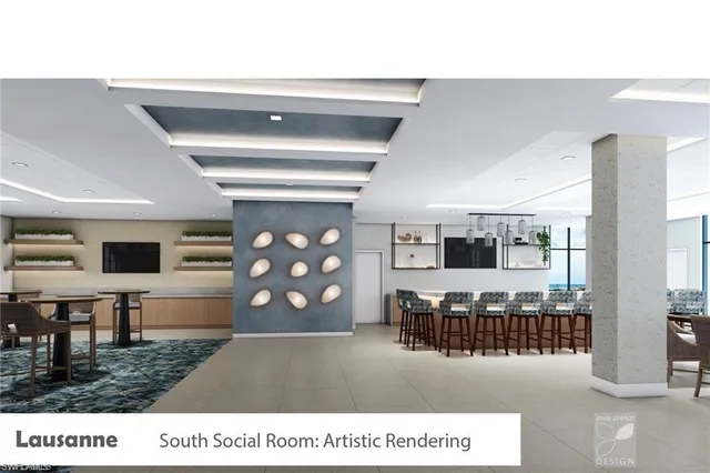 a living room with stainless steel appliances kitchen island granite countertop furniture and a rug