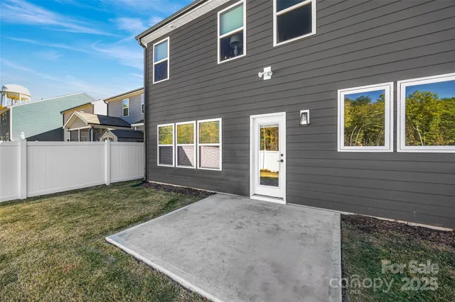 a view of backyard of house