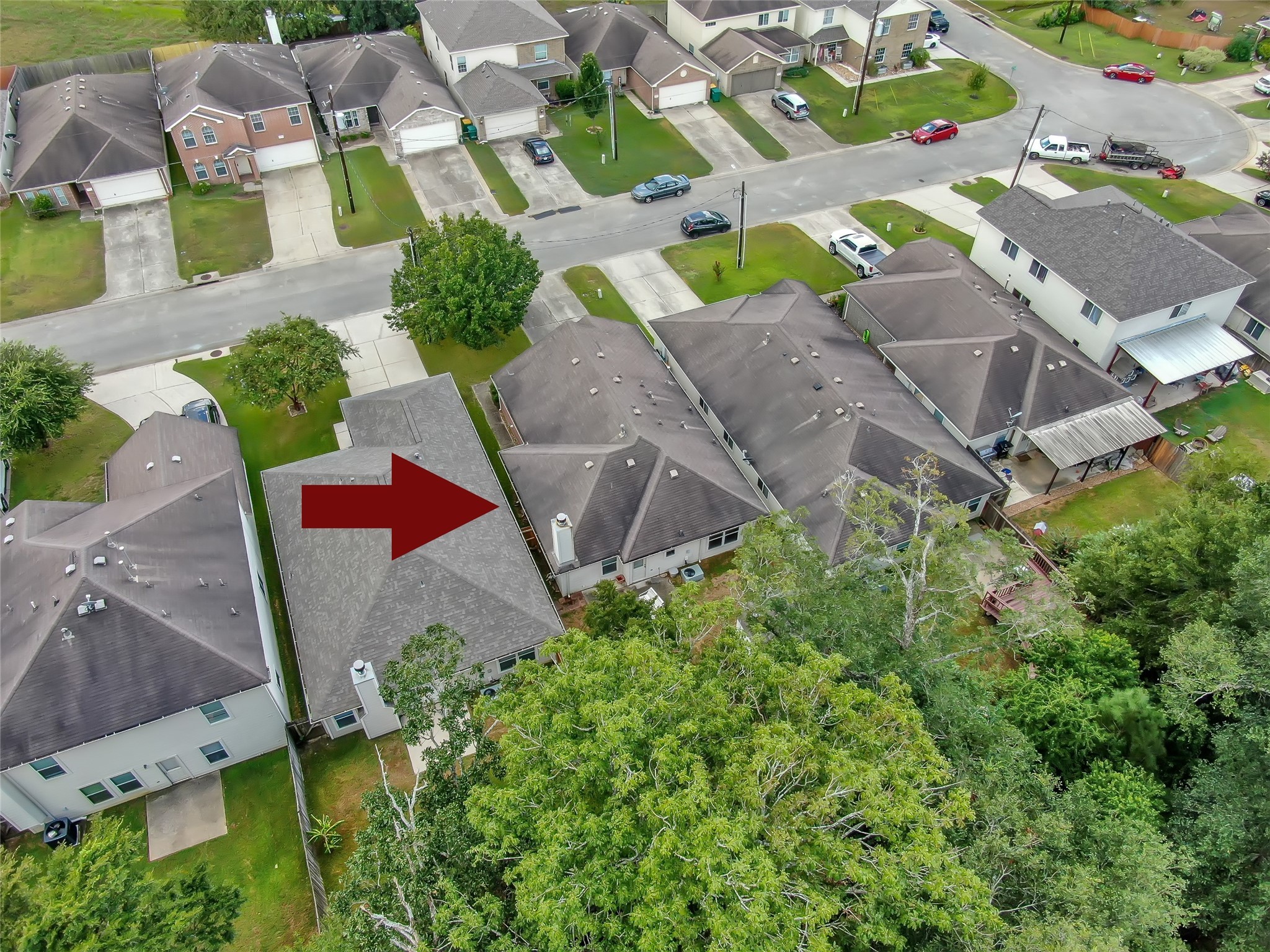 5046 Willow Point Drive Conroe, TX 77303 - Photo 41 of 44 an aerial view of residential house with outdoor space and street view
