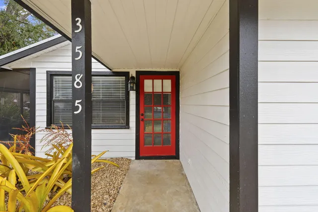 a view of front door