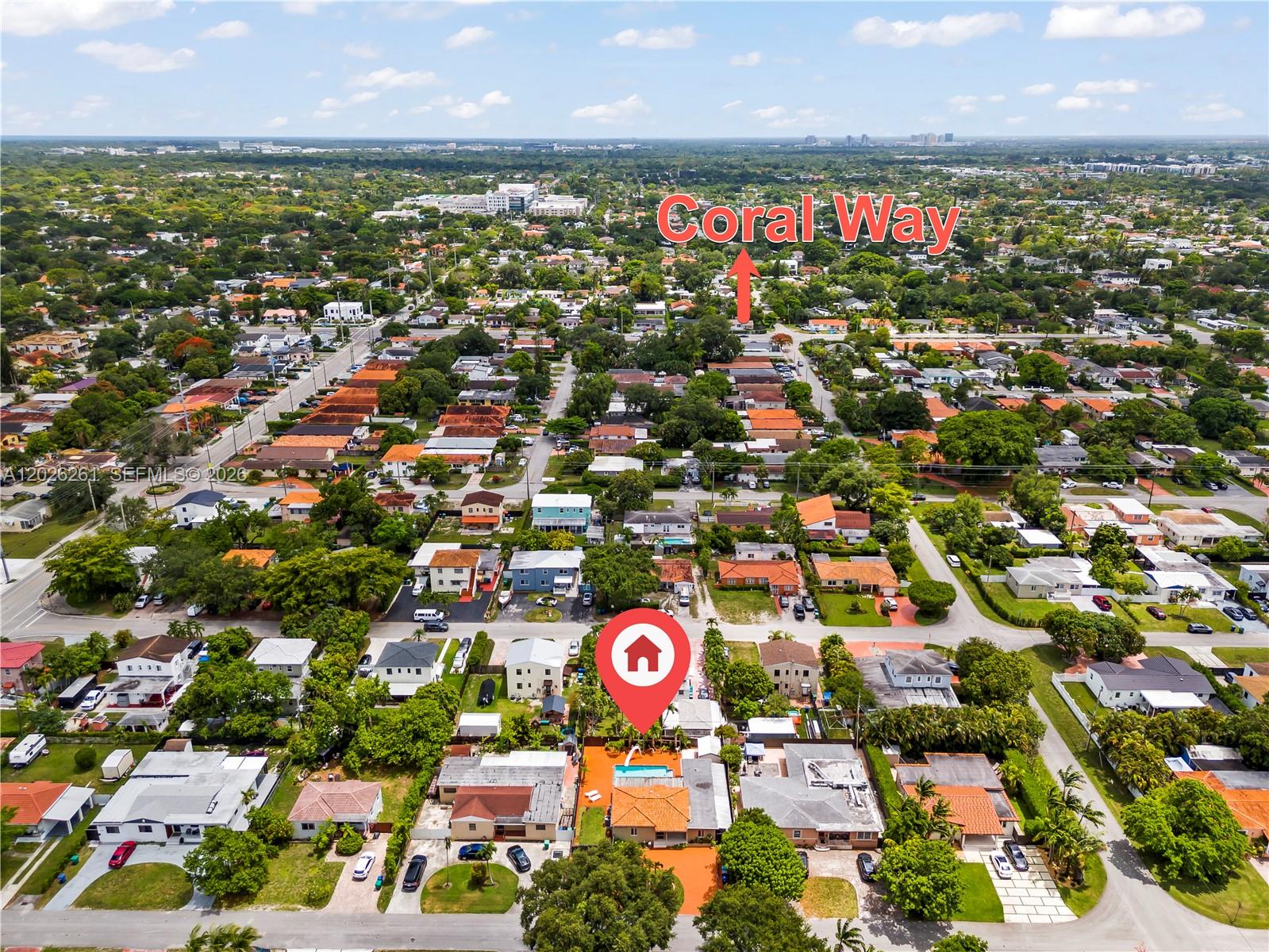 6250 Southwest 20th Terrace Miami, FL 33155 - Photo 37 of 42 an aerial view of city and building