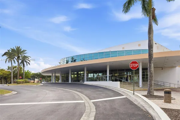 a view of street with sitting area