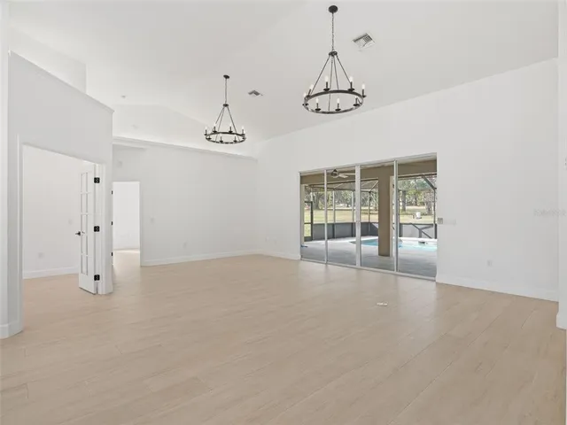 an empty room that has a window