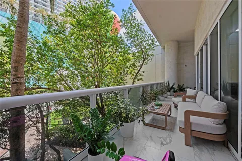 a outdoor space with lots of furniture