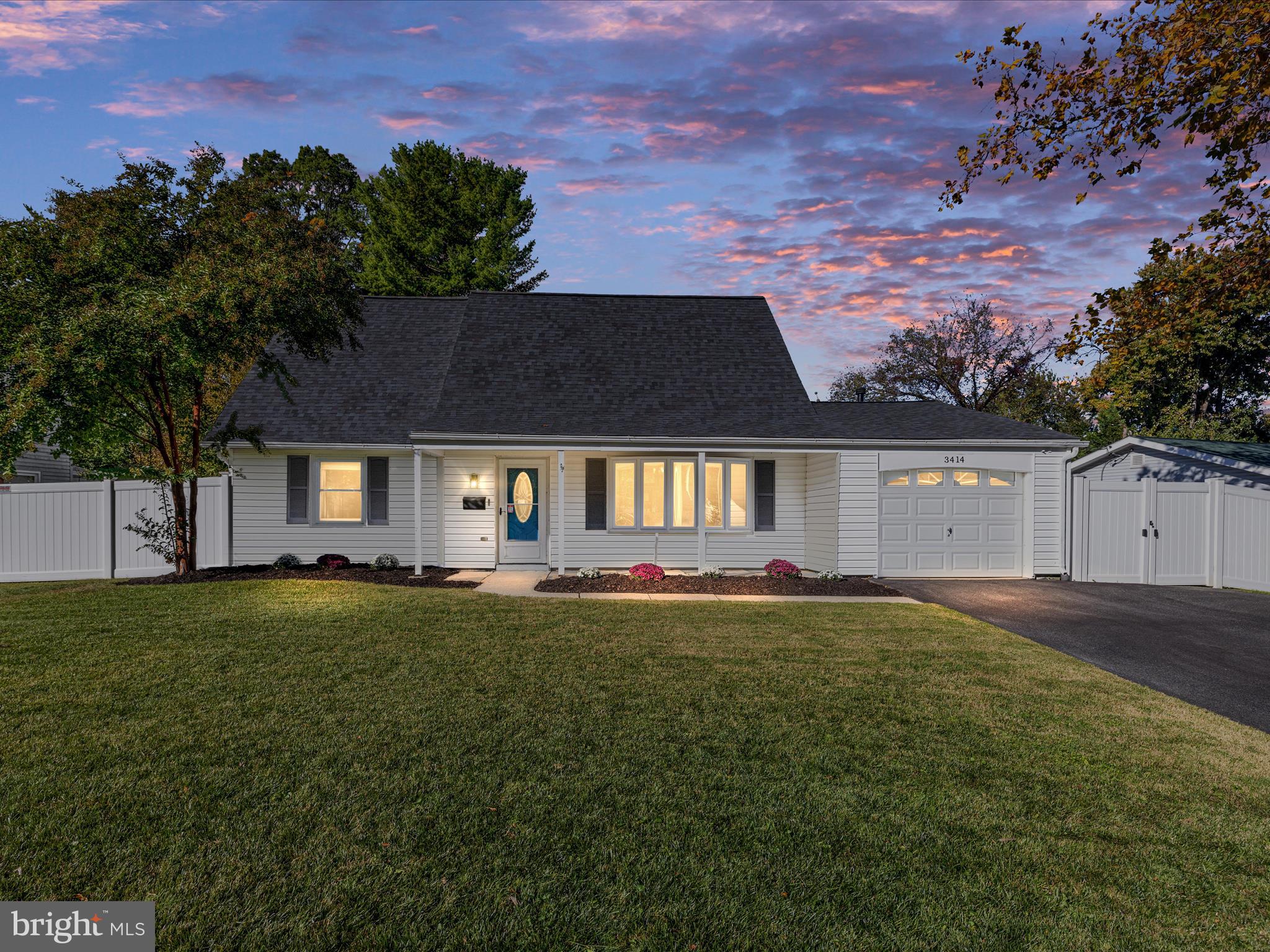 a house view with a garden space