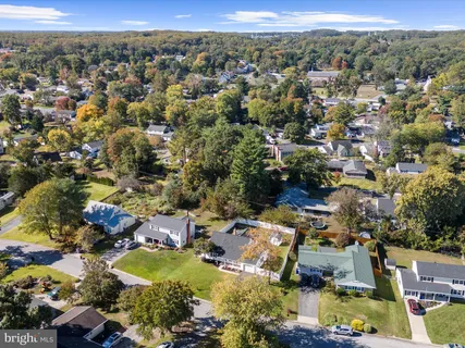 an aerial view of multiple house