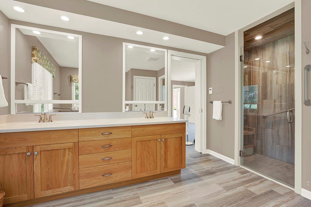 185 Barron Road Ligonier, PA 15658 - Photo 23 of 47 Updated primary bathroom with double vanity and separate shower