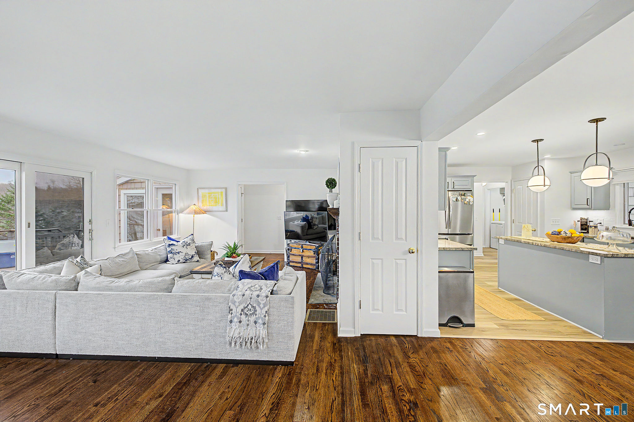 14 Shore Road Danbury, CT 06811 - Photo 12 of 30 a living room with furniture and kitchen view
