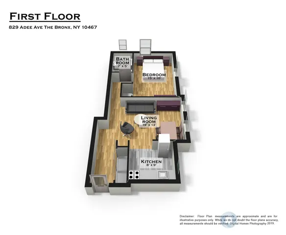 a picture of a bench in front of a wall