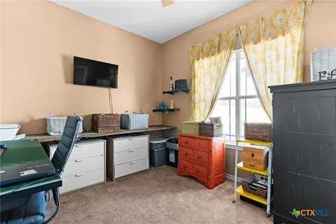 a view of a workspace with a window