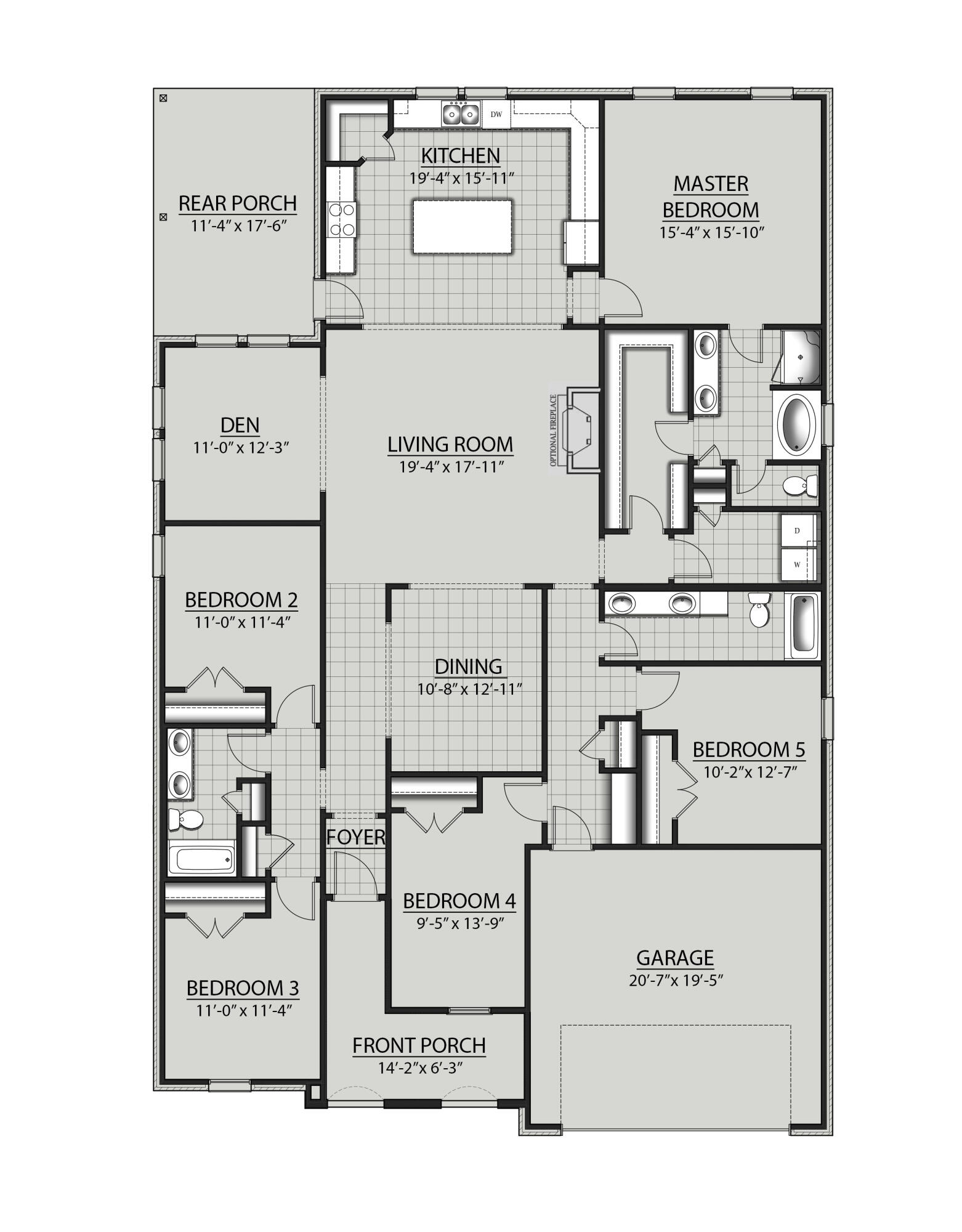 135 Lumen Loop Freeport, FL 32439 - Photo 3 of 3 Hickory AG Floor Plan
